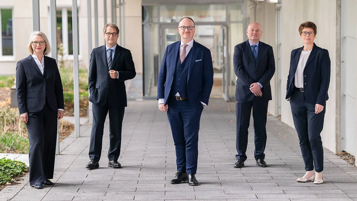 Die Mitglieder des Sachverständigenrates (von links) Monika Schnitzer, Volker Wieland, Lars Feld, Achim Truger und Veronika Grimm