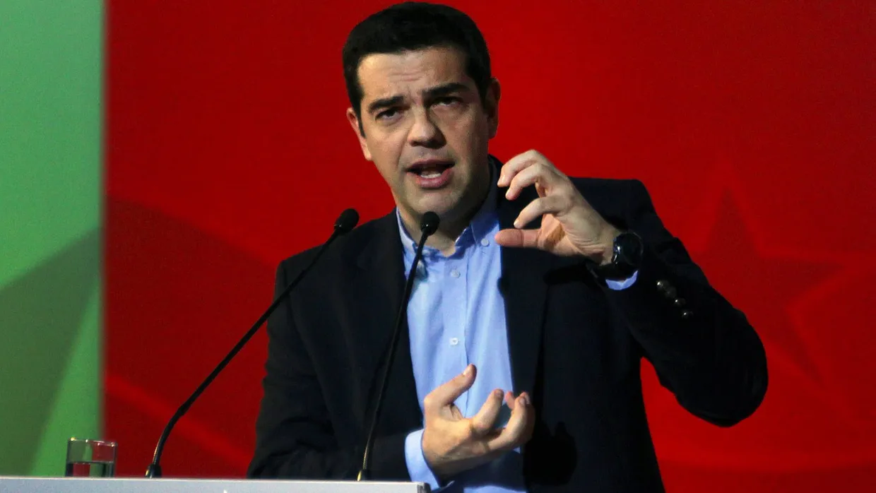 Der griechische Ministerpräsident Alexis Tsipras bei einer Rede vor dem Zentralkomitee von Syriza am Samstag in Athen.