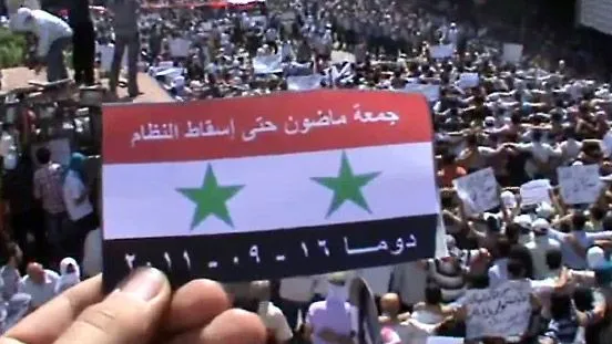 Der Kampf geht weiter: Demonstration gegen Assad im Damaszener Vorort Duma