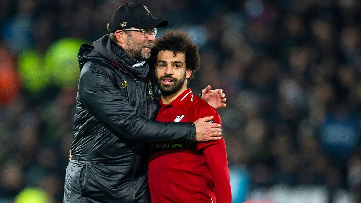 Der Trainer und sein Liebling: Jürgen Klopp mit Mo Salah