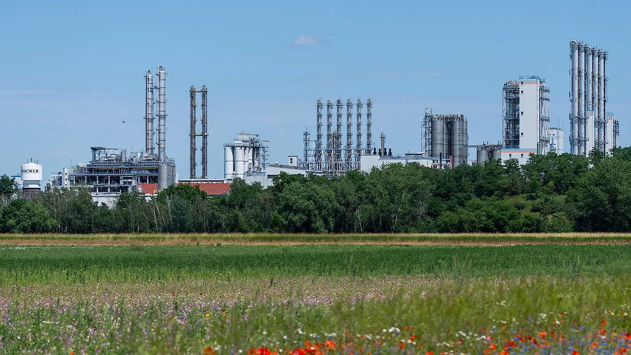 Chemiefabrik von Wacker in Sachsen.