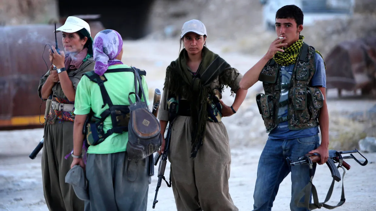 Kämpfer der PKK Anfang August bei Arbil im Nordirak