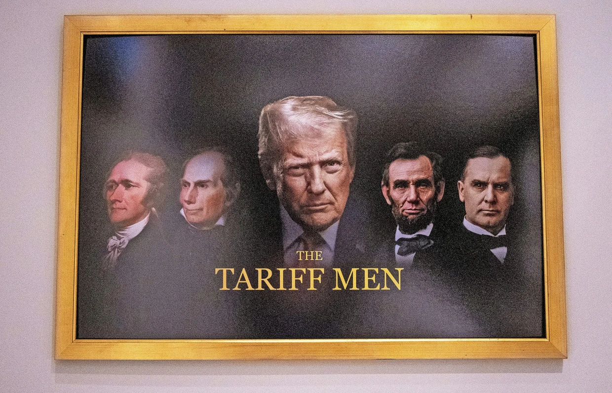 Größer als alle anderen: Neben Trump werden die Präsidenten Hamilton, Clay, Lincoln und McKinley zu statisten.