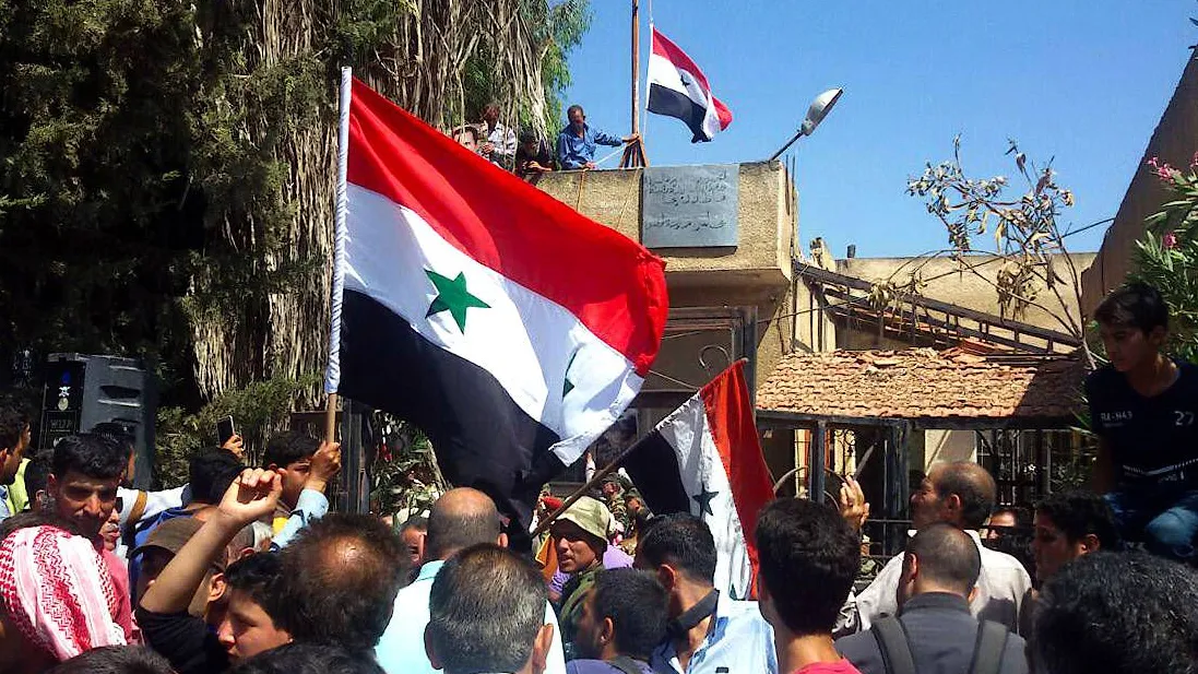 Das Bild aus der Provinz Daraas hat die syrische Nachrichtenagentur SANA veröffentlicht.