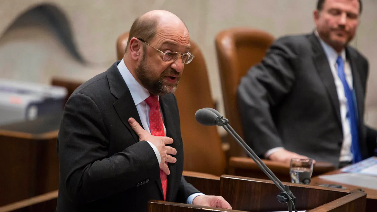 Martin Schulz redete vor der Knesset in seiner Muttersprache