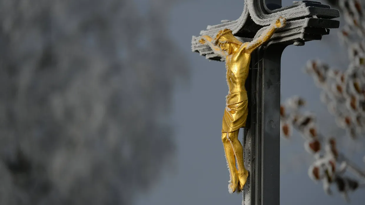 Wegekreuz in der Nähe des Berges Höchsten in Baden-Württemberg