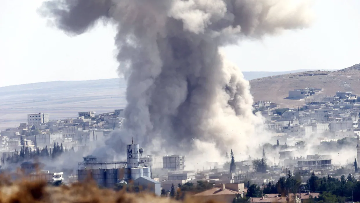 Ein Luftangriff der internationalen Allianz soll Stellungen des IS in Kobane getroffen haben
