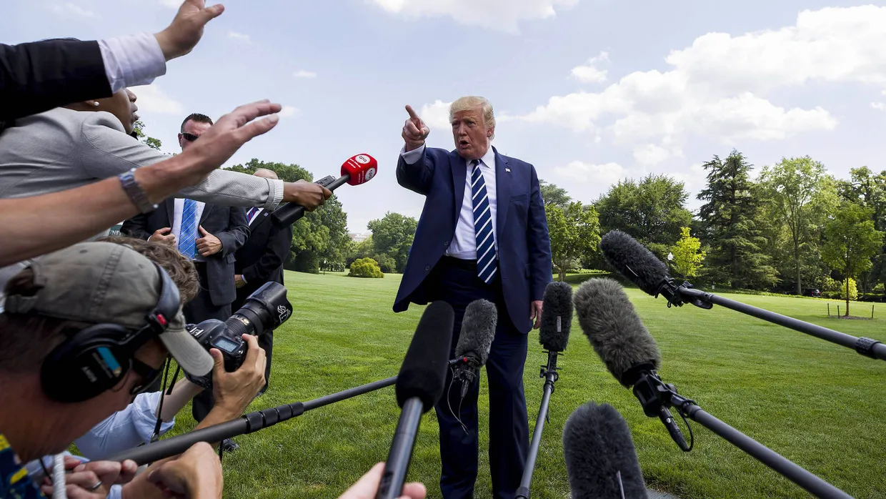 Aufregen kann er sich: Präsident Donald Trump, hier bei einem Pressetermin am Weißen Haus am 19. Juli 2019, hat mit seiner Hetze gegen vier dunkelhäutige Abgeordnete ein internationales Echo hervorgerufen.