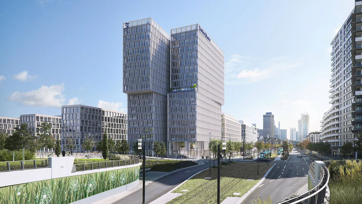 Die Zukunft hat 18 Geschosse: So soll der F.A.Z.-Tower im Europaviertel aussehen.