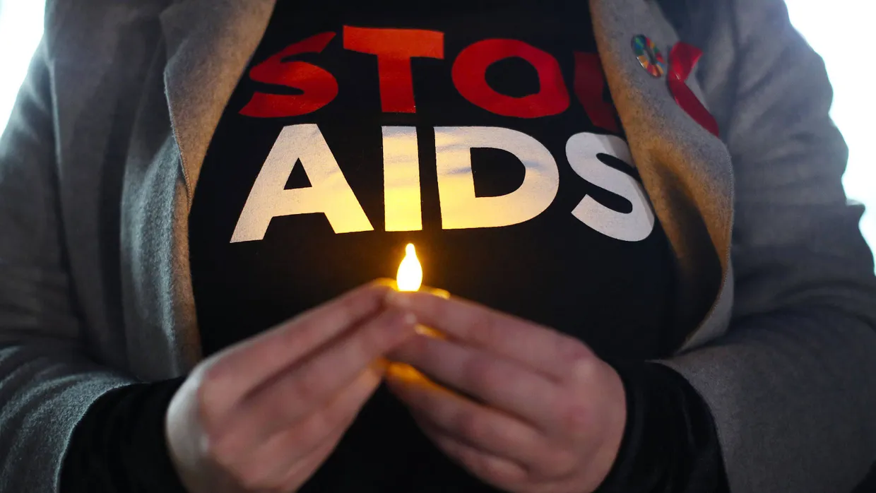 Aktivistin auf der Welt-Aids-Konferenz, die dieses Jahr virtuell stattfand.