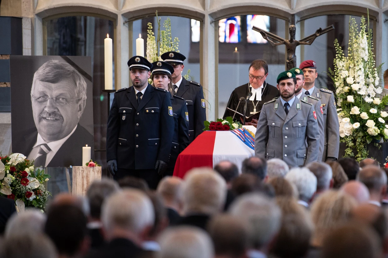 Trauergottesdienst für den ermordeten Regierungspräsidenten Walter Lübcke (CDU) 2019 in Kassel