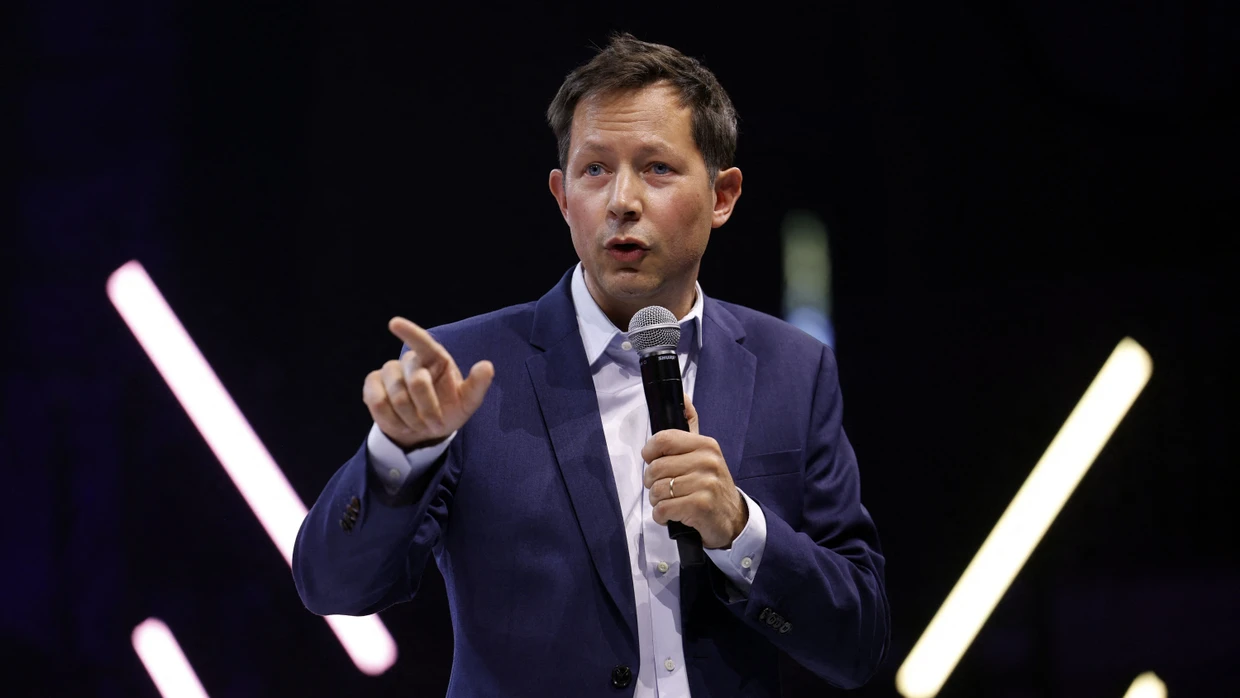 Der stellvertretende Parteivorsitzende der Republikaner (LR), François-Xavier Bellamy bei einem Parteitreffen in der Nähe von Paris am 12. September 2026