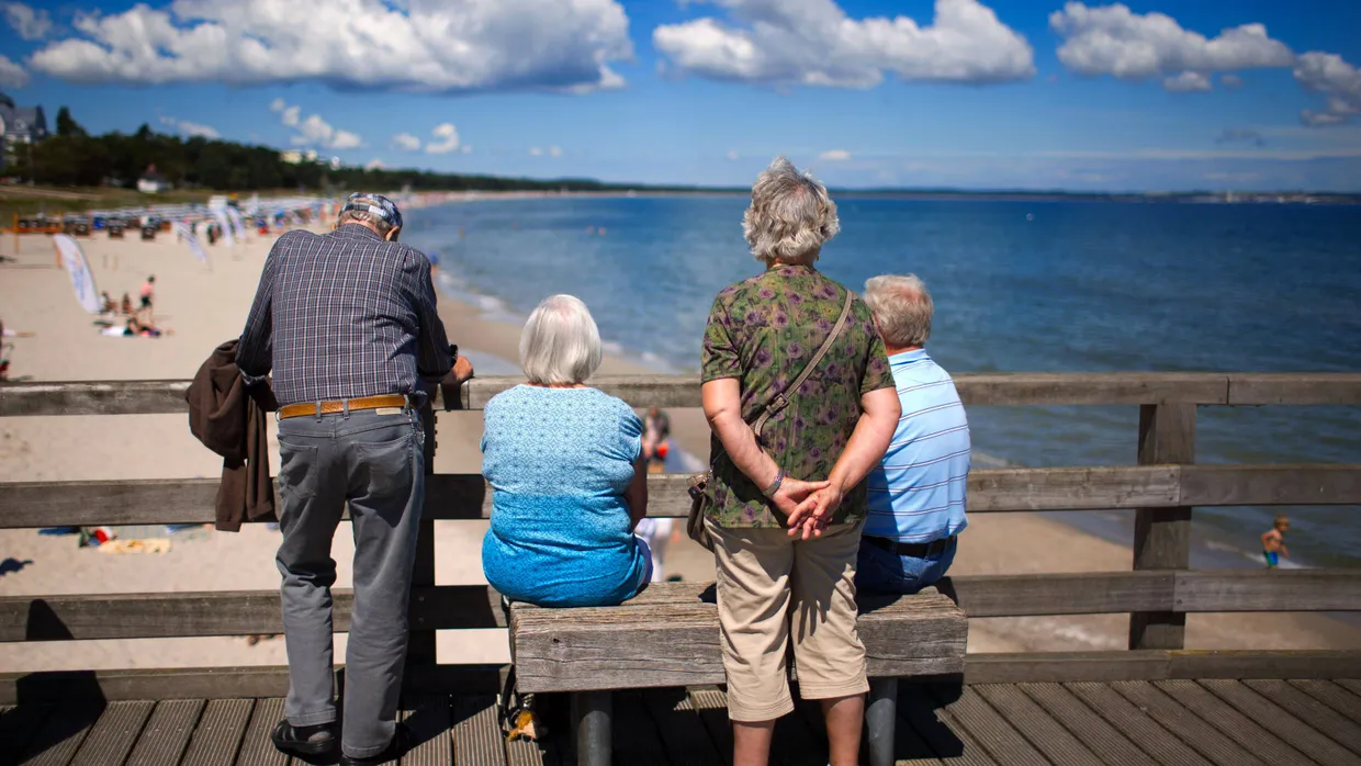 Rentner an der Ostsee