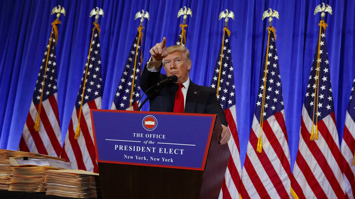 Donald Trump bei der Pressekonferenz