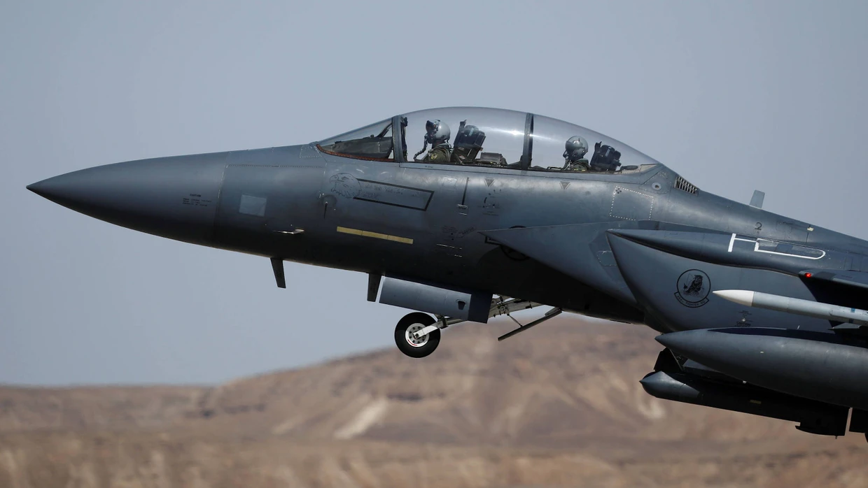Ein amerikanischer Kampfjet des Typs F-15
