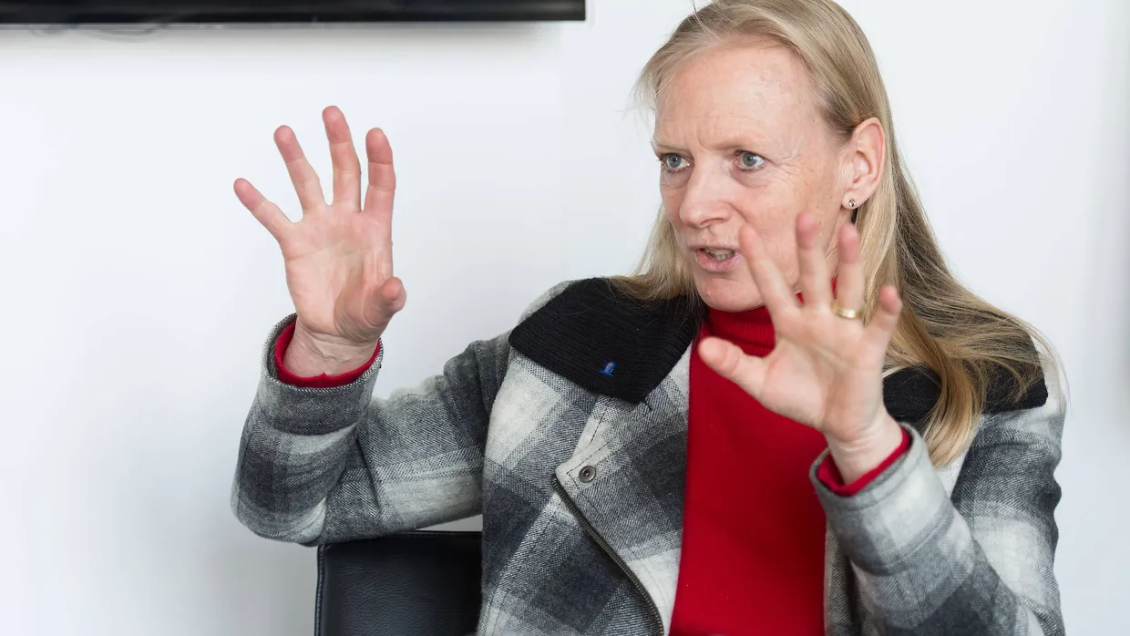 Hält die Stellung: Birgitta Wolff gehört zu den Wenigen, die derzeit auf dem Frankfurter Uni-Campus arbeiten.