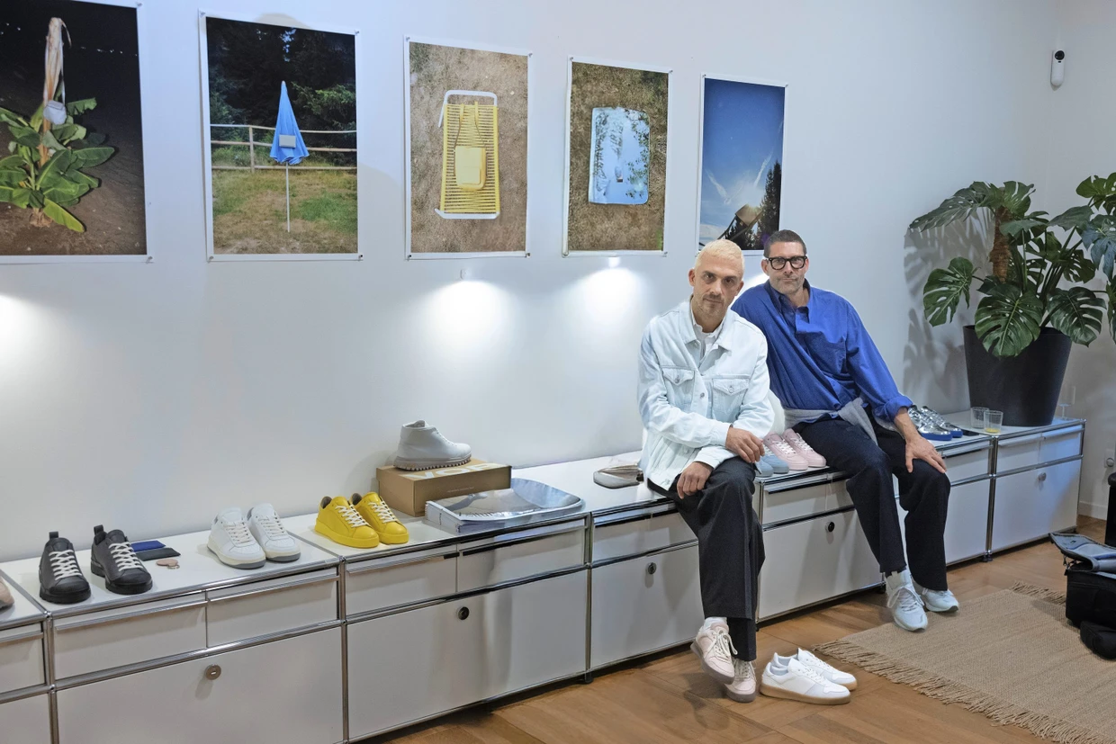 Jörg Rohwer-Kahlmann und Andreas Klingseisen von Vor im Mailänder Showroom