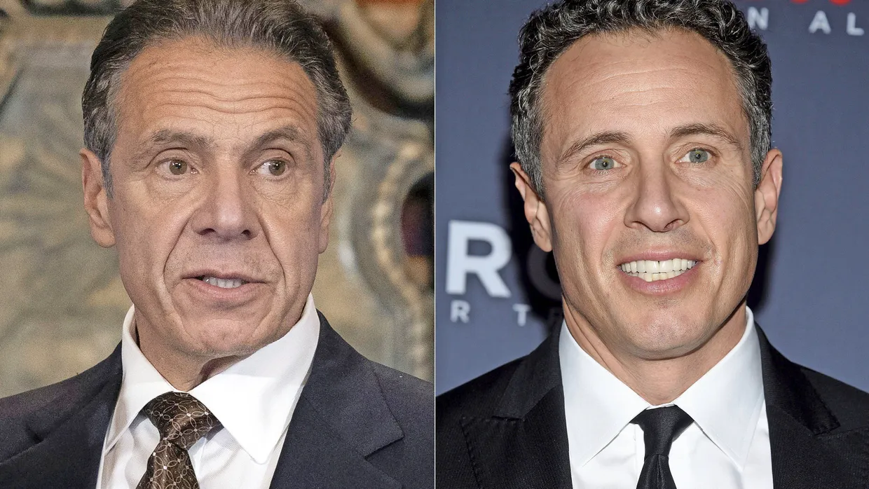 In Schwierigkeiten: New Yorks einstiger Gouverneur Andrew Mark Cuomo und sein Bruder, der CNN-Moderator Chris Cuomo