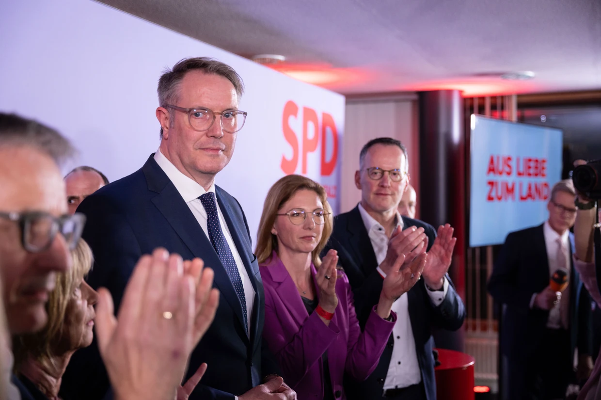 Wahlverlierer Alexander Schweitzer am Sonntagabend in Mainz.