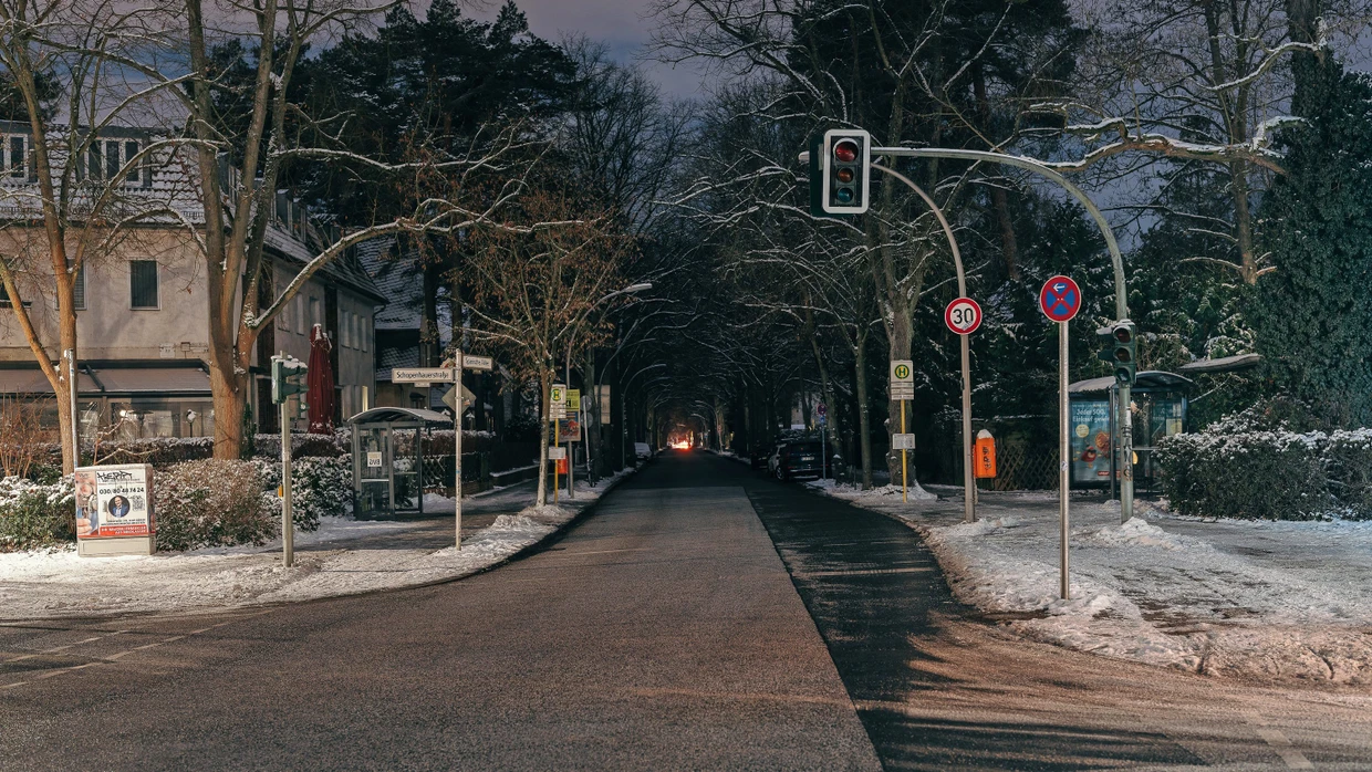 Im Dunkeln: Blick nach Steglitz-Zehlendorf