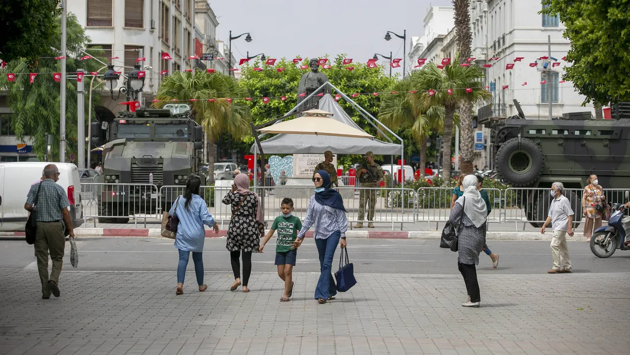 Checkpoint der tunesischen Sicherheitskräfte am 5. August in Tunis