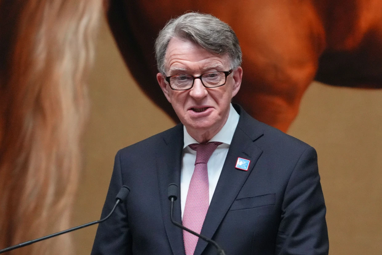 Then-British Ambassador to Washington Peter Mandelson during an event in June 2025