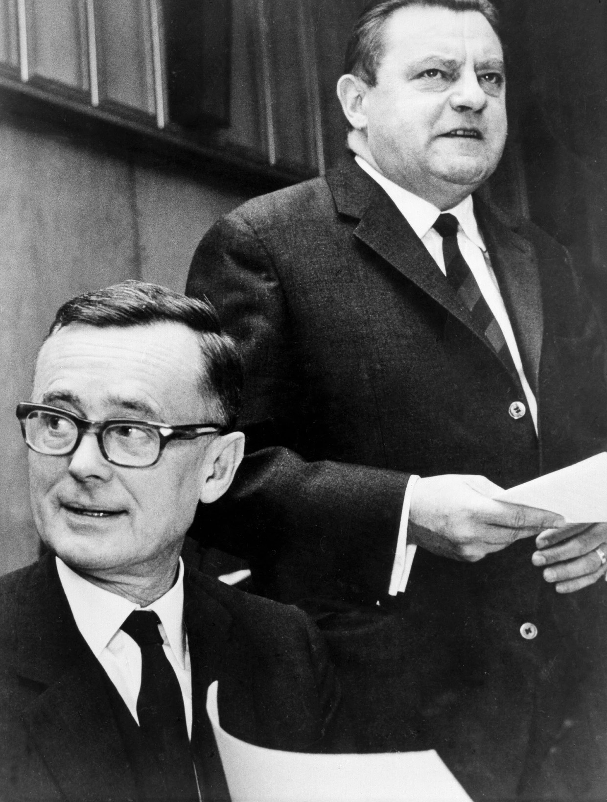 Karl Schiller (links) und Franz Josef Strauß