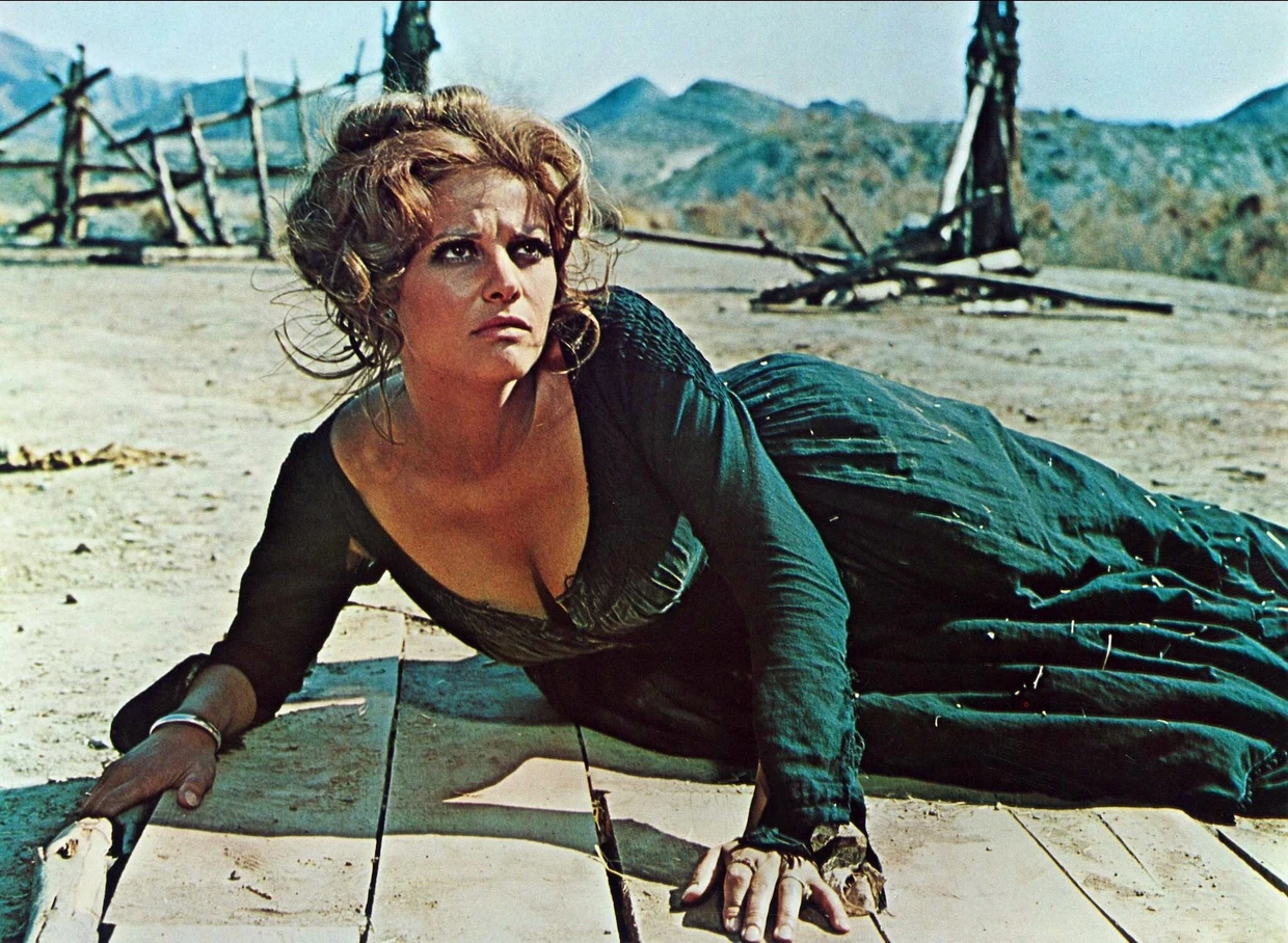 Not a helpless widow: Claudia Cardinale in “Play me the song of death”