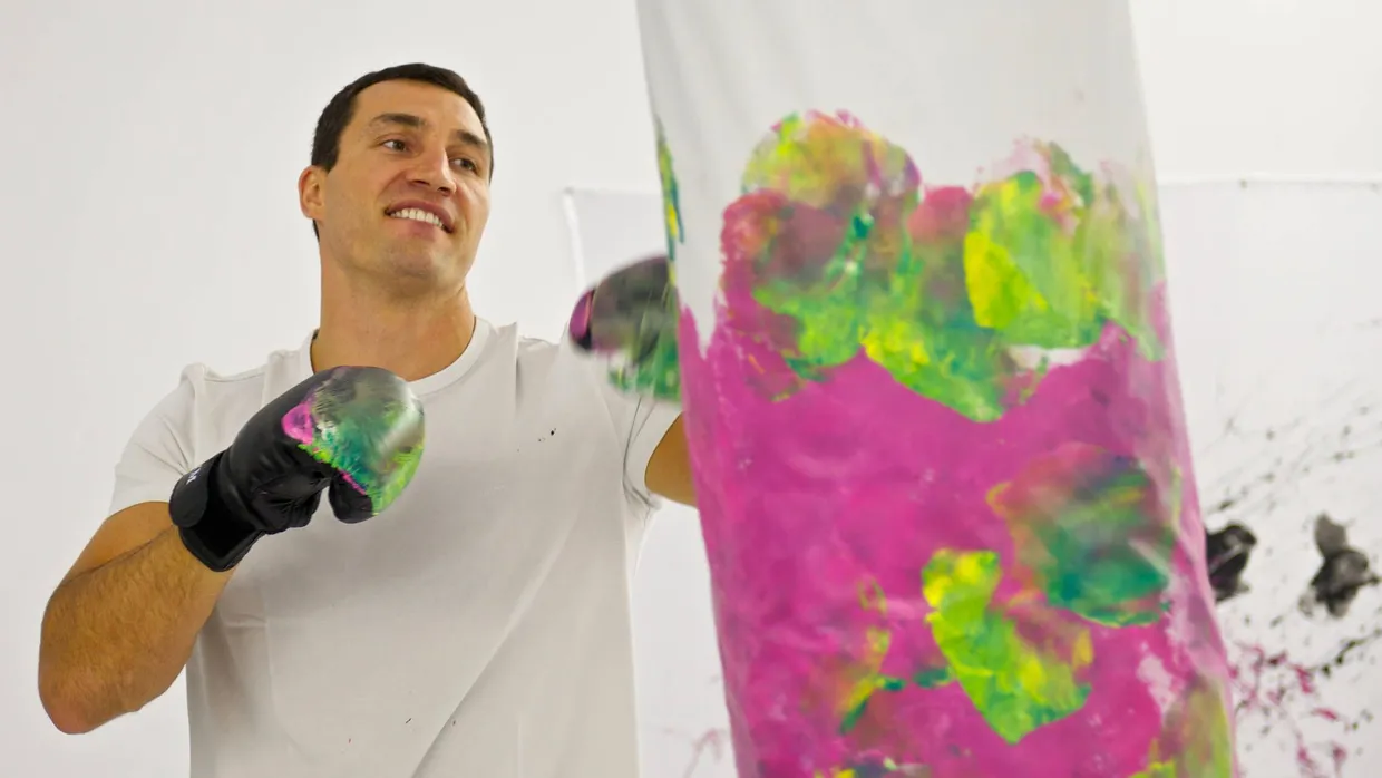 Malen mit Fäusten: Wladimir Klitschko als Künstler - das Werk wurde versteigert