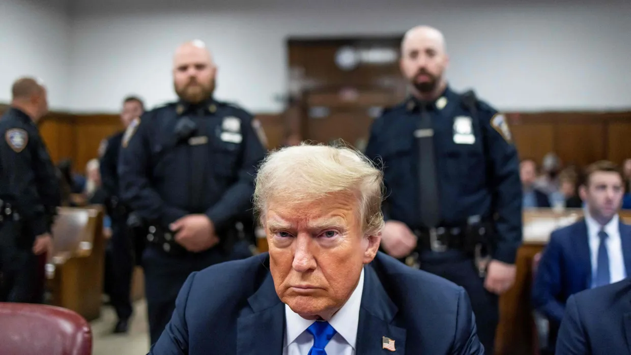 Donald Trump vor Gericht in Manhattan im Mai 2024.