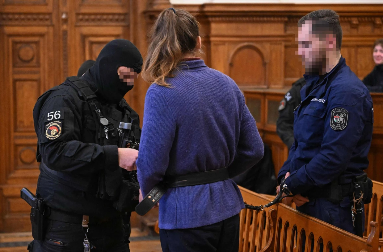 Maja T. on January 14th in the courtroom in Budapest
