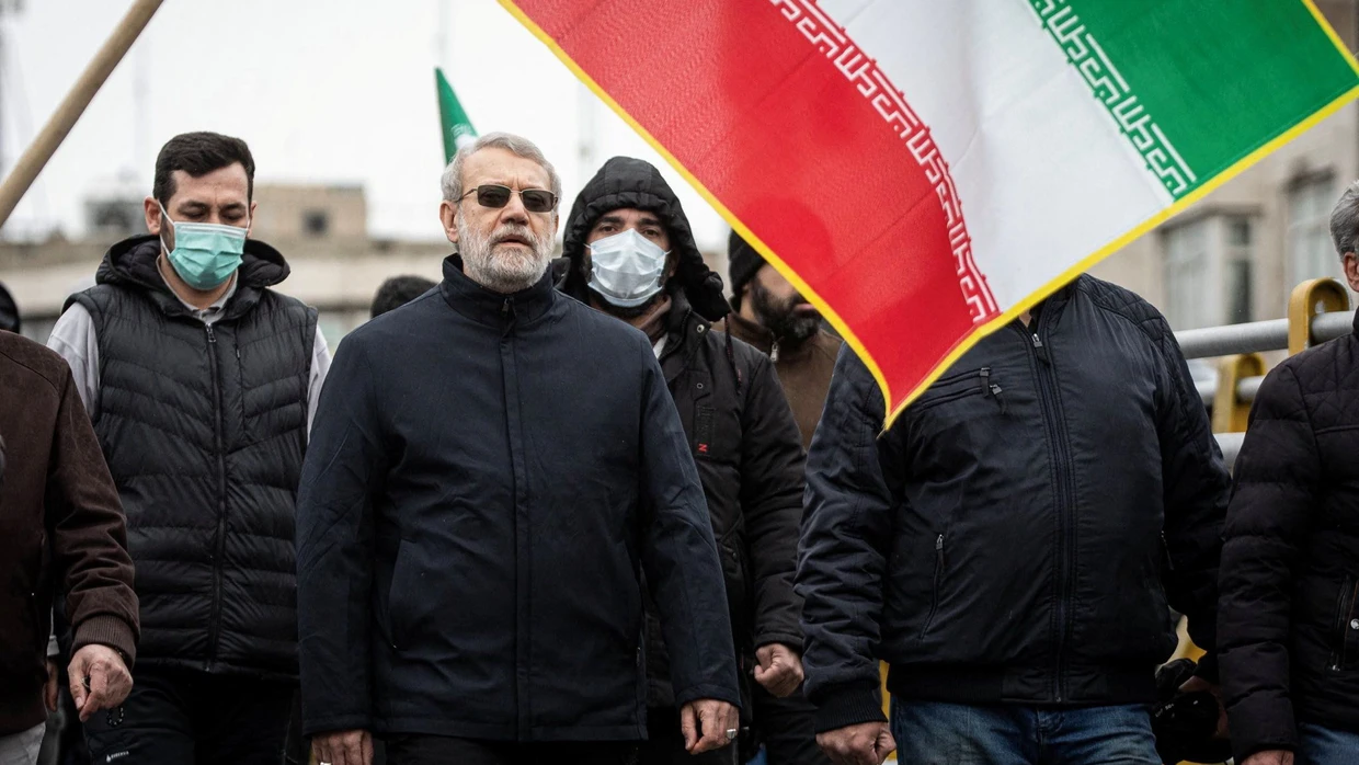 Ali Larijani at a rally in Tehran last Friday