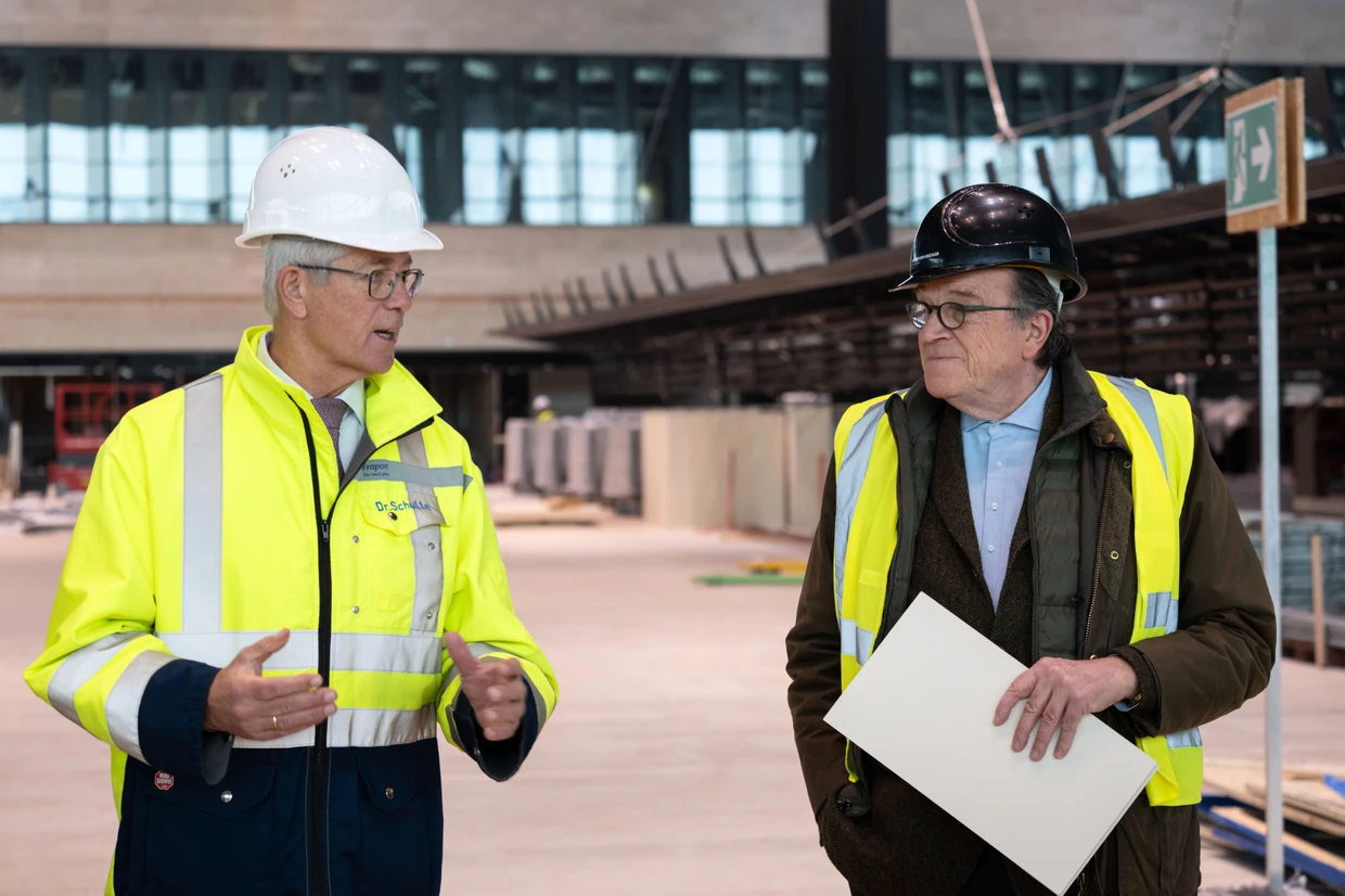 Haben lange zusammen am Projekt Terminal 3 gearbeitet: Fraport-Chef Stefan Schulte und Architekt Christoph Mäckler