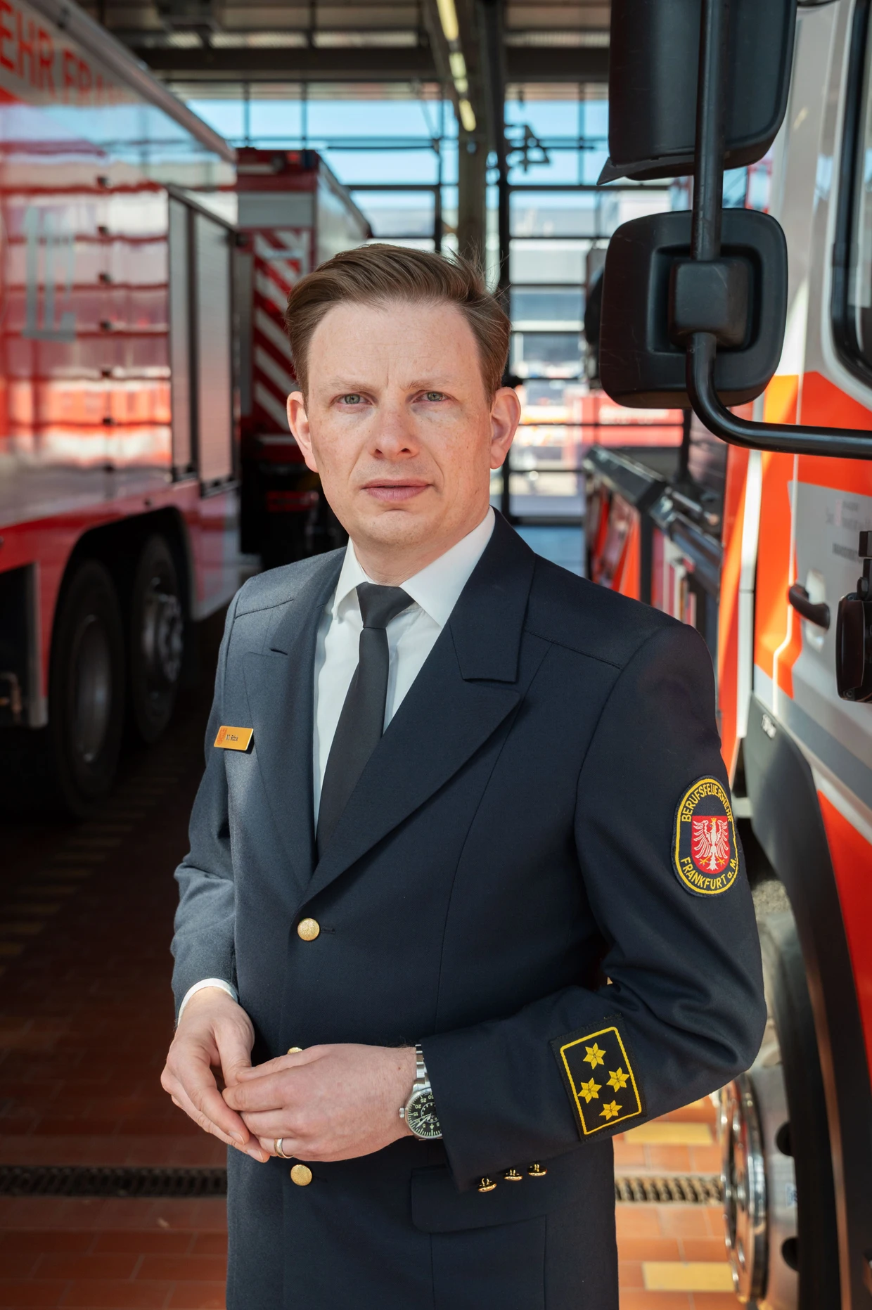 Markus Röck, Leiter der Frankfurter Branddirektion