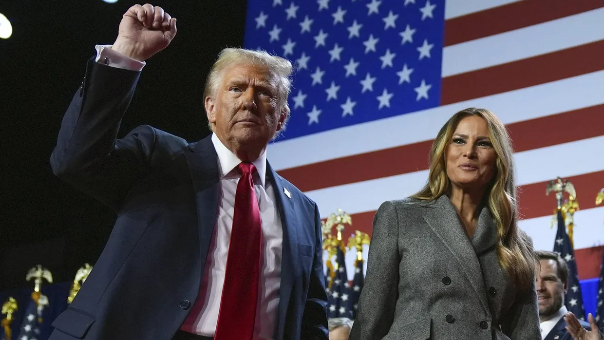 Donald und Melania Trump am Mittwoch in Florida