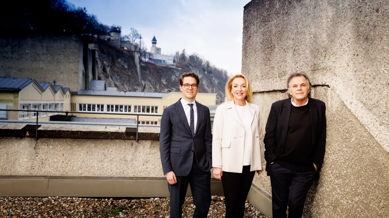 Das Direktorium der Salzburger Festspiele: Lukas Crepaz, Kristina Hammer und Markus Hinterhäuser (v.l.)