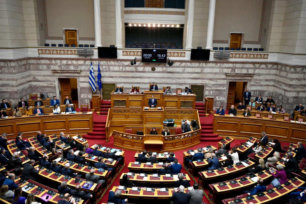 Das griechische Parlament in Athen.
