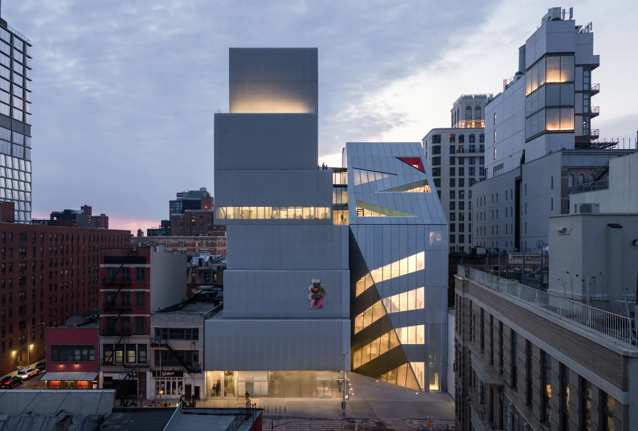 The new New Museum seen from across the Bowery.