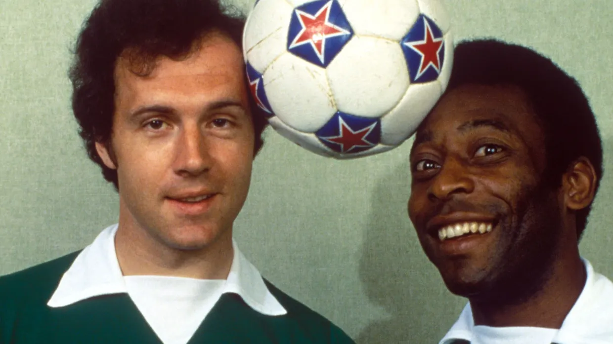 Damals in New York: Franz Beckenbauer gemeinsam mit Pelé