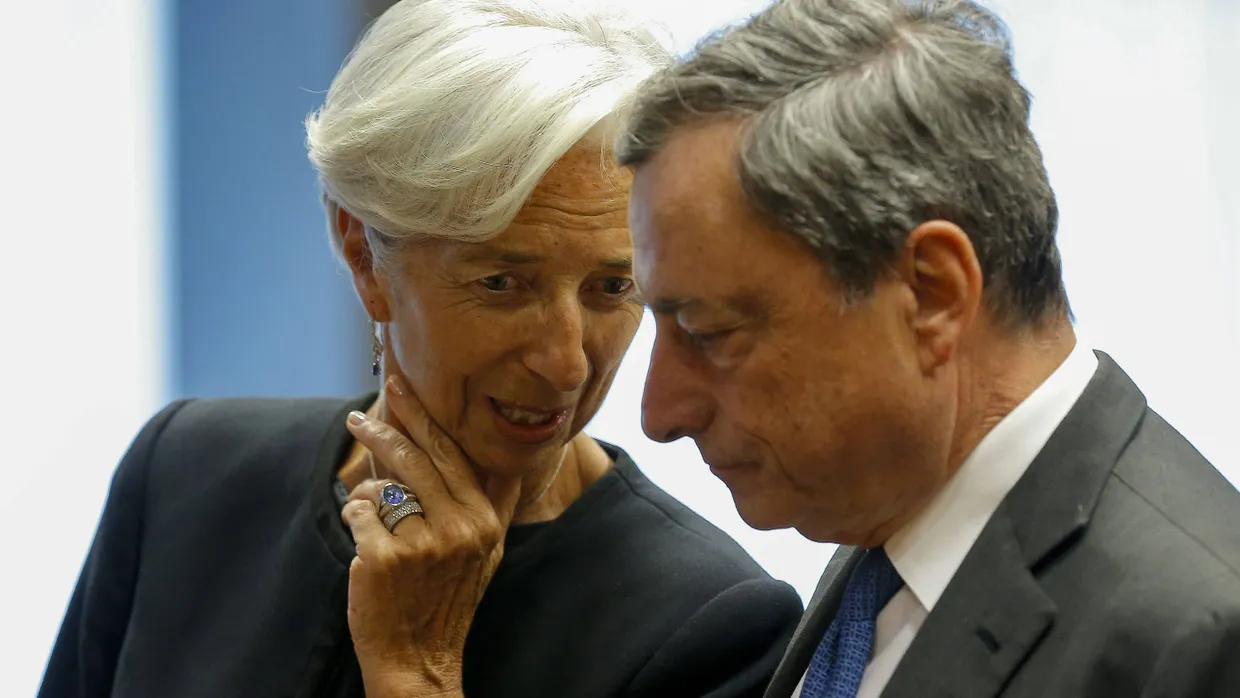Mario Draghi und seine Nachfolgerin Christine Lagarde.