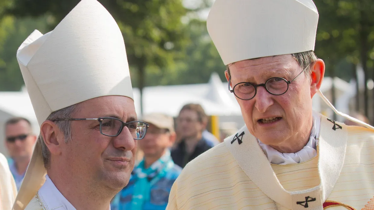 In vermeintlich besseren Tagen: Heße (links) und Woelki während des Katholikentags in Münster im Mai 2018