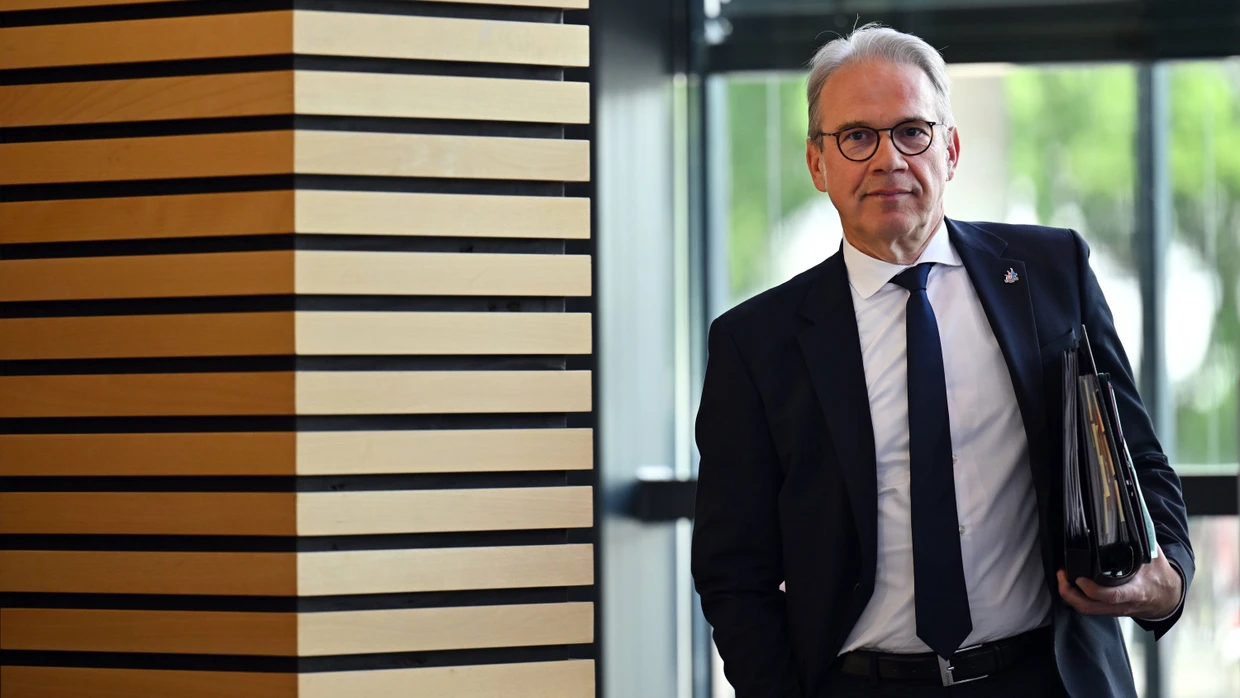 Georg Maier, SPD-Innenminister von Thüringen, im vergangenen Frühjahr im Landtag