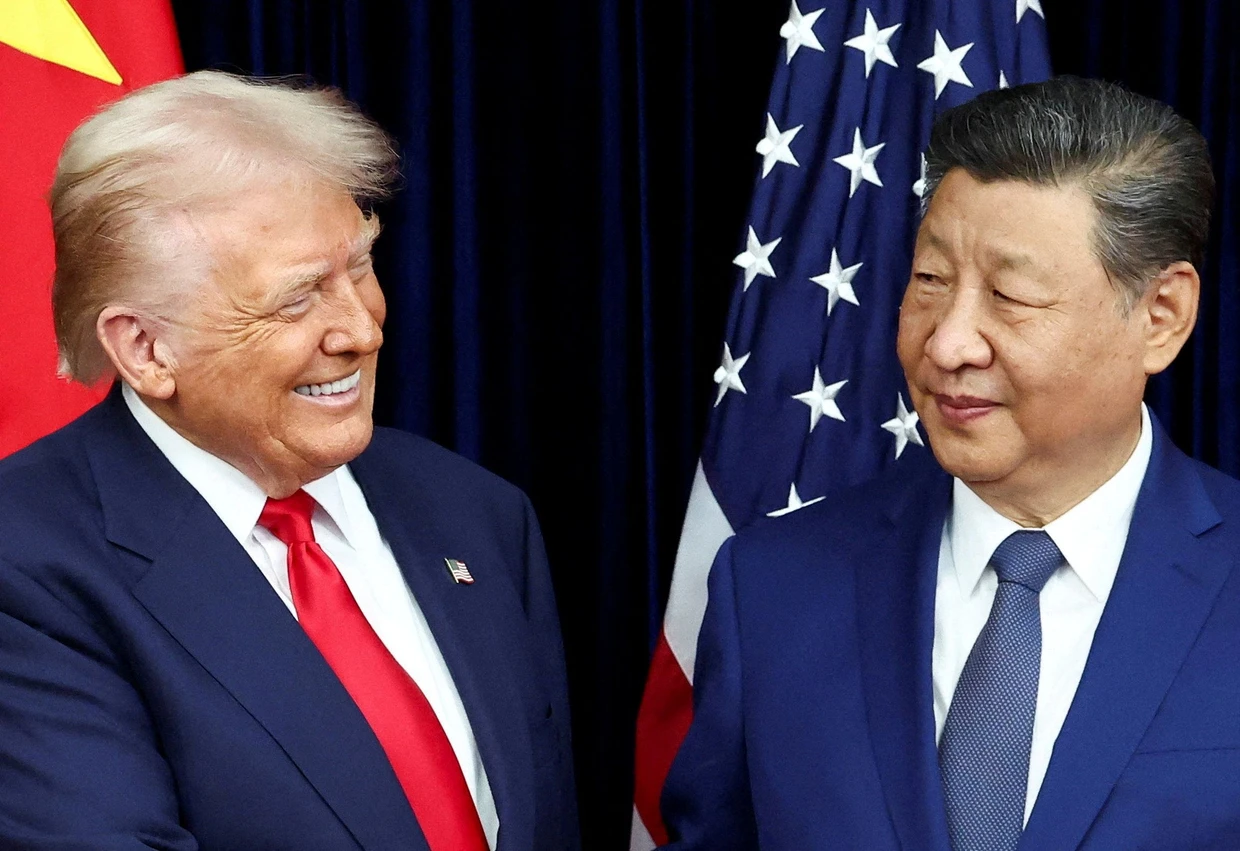 US-Präsident Donald Trump and Chinas Staats- und Parteichef Xi Jinping bei einem Treffen in Südkorea Ende Oktober 2025