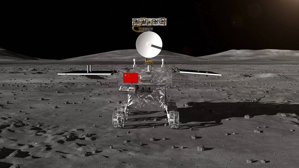 Künstlerische Darstellung des Rovers der chinesischen Chang’e-4 Mondmission.