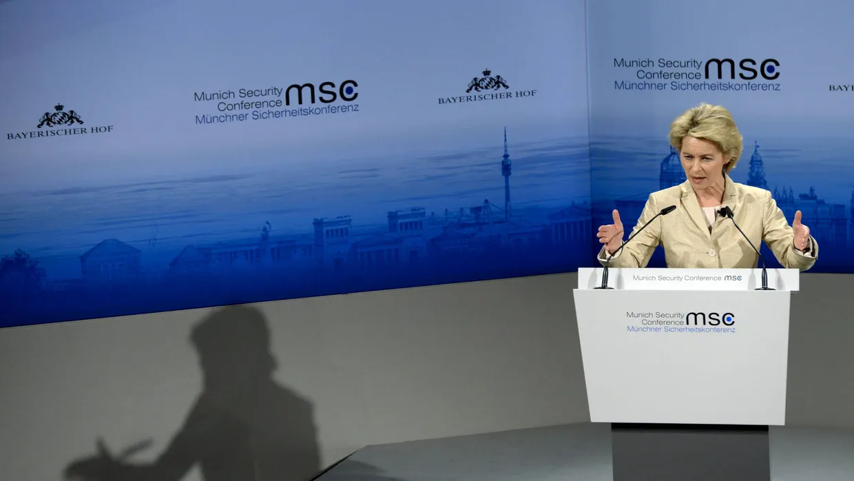 Unerschütterlich in ihrer Haltung: Verteidigungsministerin Ursula von der Leyen (CDU) auf der Münchner Sicherheitskonferenz.