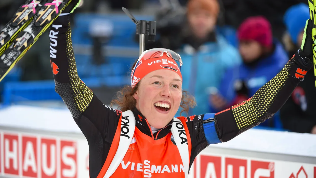 Freude über Bronze: Laura Dahlmeier läuft in Oslo auf den dritten Platz