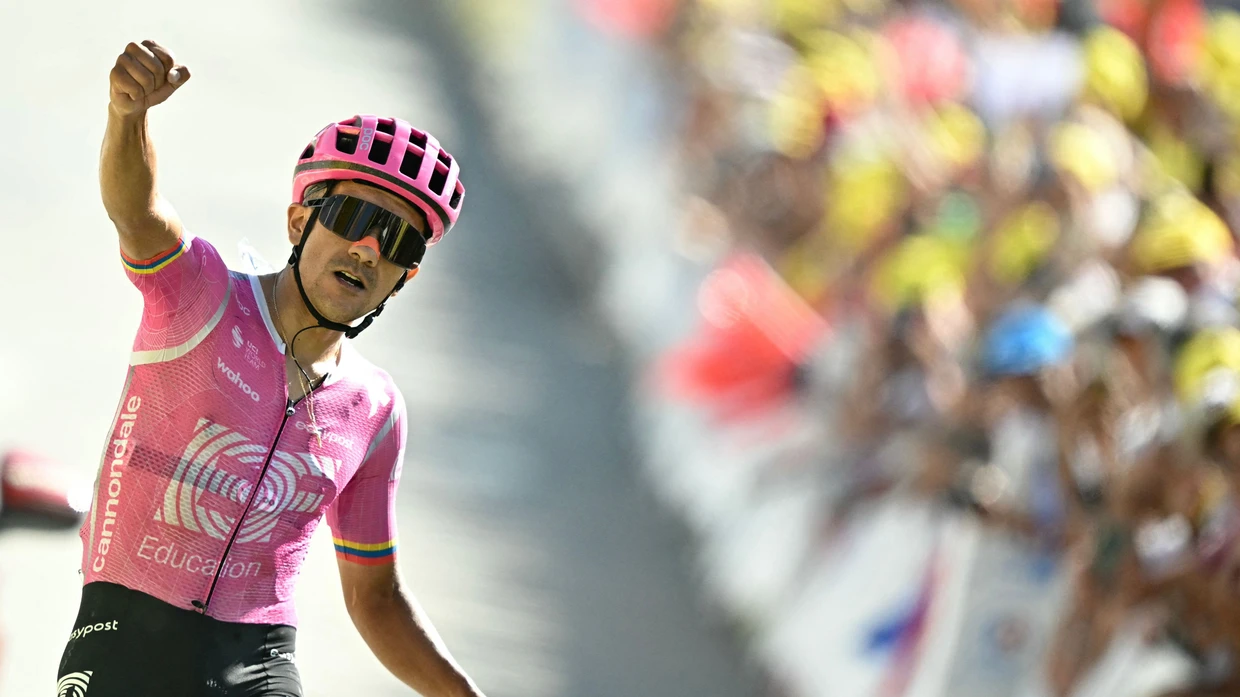 Jubelt über den zweiten Tour-Etappensieg seiner Karriere: Richard Carapaz