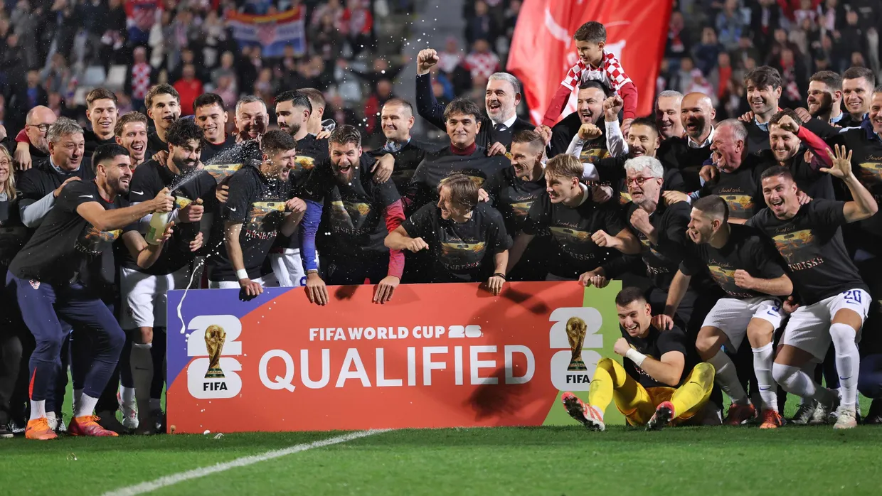 Feiern die Qualifikation wie einen großen Sieg: Kroatiens Nationalspieler