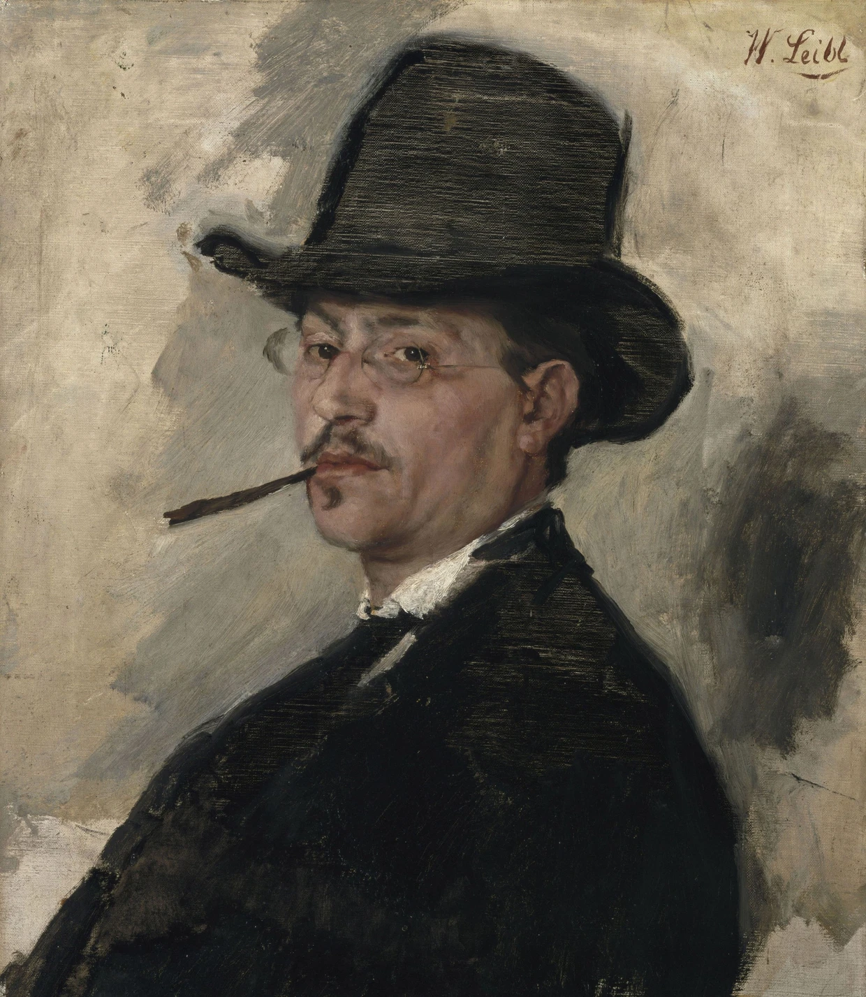  der Maler Carl Schuch, 1876 porträtiert von Wilhelm Leibl