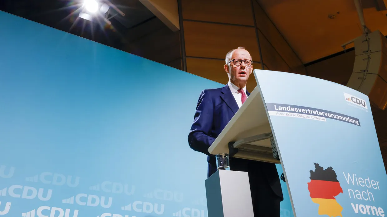 Friedrich Merz spricht am 14. Dezember bei der Landesvertreterversammlung der CDU in Nordrhein-Westfalen.
